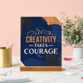 Creativiteit neemt moed in beslag acryl bord (Huwelijk)