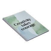 Creativiteit neemt moed in beslag notitieboek (Rechterzijde)