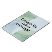 Creativiteit neemt moed in beslag notitieboek (Linkerzijde)