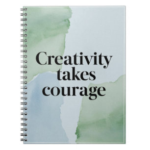 Creativiteit neemt moed in beslag notitieboek