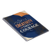 Creativiteit neemt moed in beslag notitieboek (Rechterzijde)