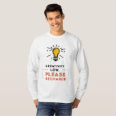 Creativiteit opladen gloeilamp ontwerp t-shirt (Voorkant volledig)