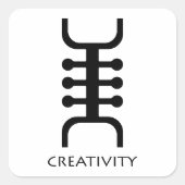 Creativiteit ( Osidan ) Adinkra Symbol Sticker (Voorkant)