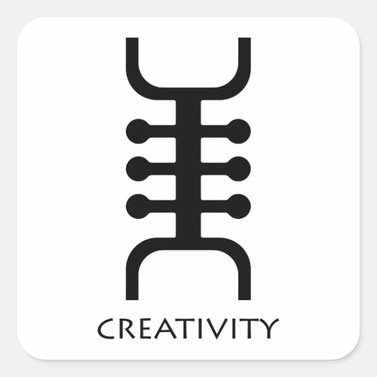 Creativiteit ( Osidan ) Adinkra Symbol Sticker (Voorkant)