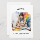 Creativiteit positieve affirmatie Kaart (Voorkant / Achterkant)