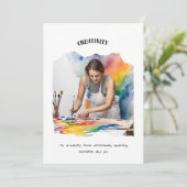 Creativiteit positieve affirmatie Kaart (Staand voorkant)