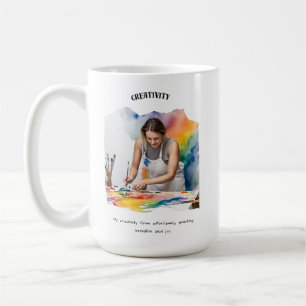 Creativiteit positieve affirmatie Kaart Koffiemok
