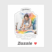 Creativiteit positieve bevestiging sticker (Vel)
