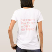 Creativiteit Roze Typografie Achteraf afdrukken T-shirt (Achterkant)