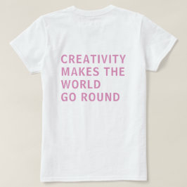 Creativiteit Roze Typografie Achteraf afdrukken T-shirt
