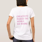 Creativiteit Roze Typografie Achteraf afdrukken T-shirt (Achterkant)