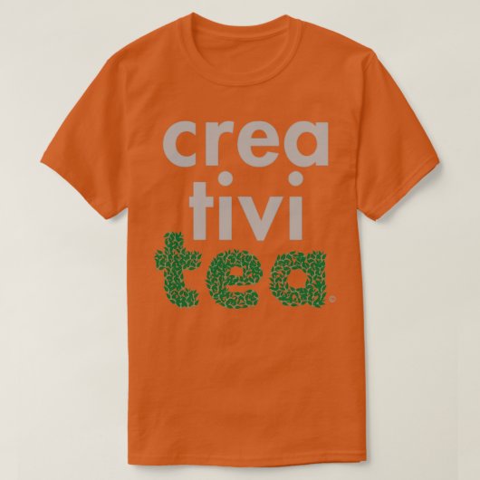 Creativiteit Tea Lovers grijs T-shirt (Design voorkant)