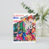 Creativiteit van het schilderen van Matisse collag Briefkaart (Staand voorkant)