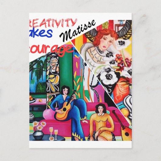 Creativiteit van het schilderen van Matisse collag Briefkaart (Voorkant)