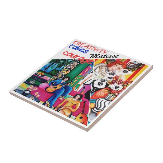 Creativiteit van het schilderen van Matisse collag Tegeltje (Zijkant)