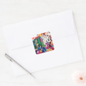 Creativiteit van het schilderen van Matisse collag Vierkante Sticker (Envelop)