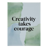 Creativiteit vergt moed optie 2 perfect poster (Voorkant)
