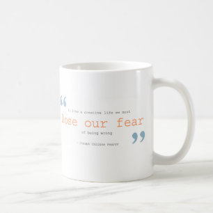 creativiteit + verlies onze angst koffiemok