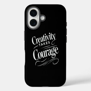 Creativiteit vraagt om moed Kunst-geïnspireerd ont iPhone 16 Hoesje