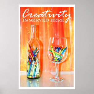 Creativiteit wordt hier gediend als Poster voor fo