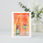 "Creativiteit wordt hier gediend" Briefkaart (Staand voorkant)