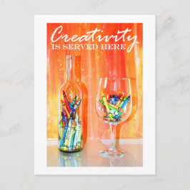"Creativiteit wordt hier gediend" Briefkaart