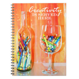 Creativiteit wordt hier gediend notitieboek