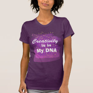 Creativiteit zit in mijn DNA-Paarse schilderslagen T-shirt