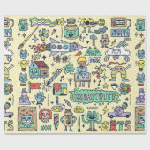 Creativiteitsactiviteiten Funny Doodle Cartoon set Cadeaupapier (Vlak)