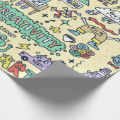 Creativiteitsactiviteiten Funny Doodle Cartoon set Cadeaupapier (Hoek)