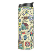 Creativiteitsactiviteiten Funny Doodle Cartoon set Thermosbeker (Gedraaid links)