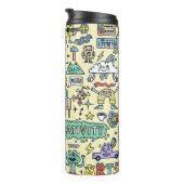 Creativiteitsactiviteiten Funny Doodle Cartoon set Thermosbeker (Geroteerd rechts)