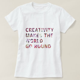 Creativiteitsslogan Quote Red Bokeh T-shirt