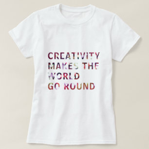 Creativiteitsslogan Quote Red Bokeh T-shirt