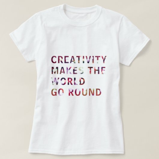 Creativiteitsslogan Quote Red Bokeh T-shirt (Design voorkant)