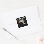 Creativity Is Intelligence Having Fun Colorful Art Vierkante Sticker (Envelop)