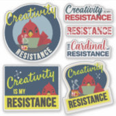 "Creativity is My Resistance" Compact Collection Sticker (Voorkant)