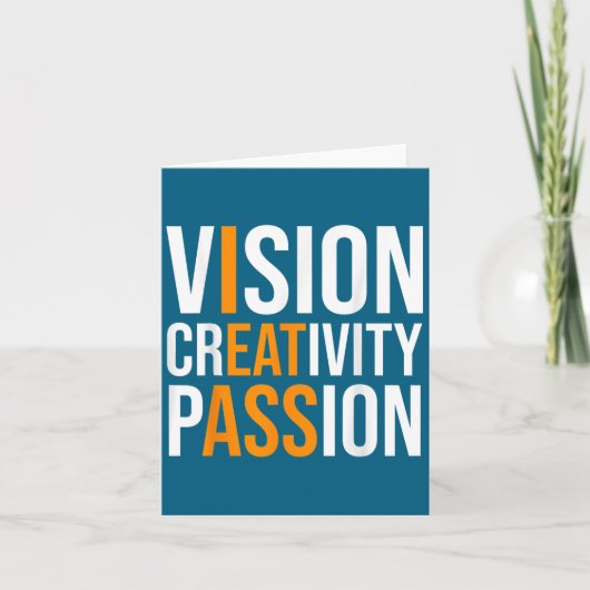 Creativity On Shirt Sarcastic Funny Motivation  Kaart (Voorkant)