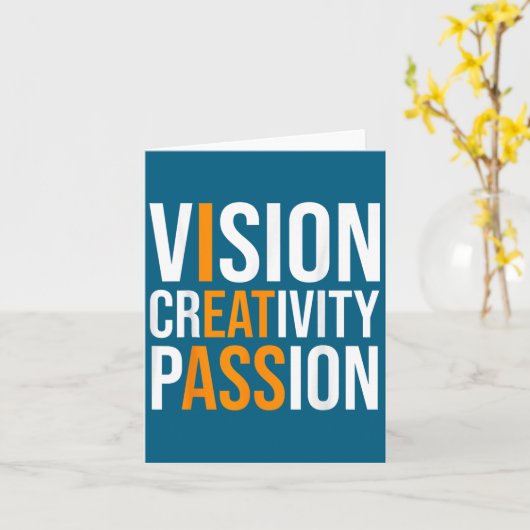 Creativity On Shirt Sarcastic Funny Motivation  Kaart (Gele Bloem)