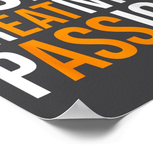 Creativity On Shirt Sarcastic Funny Motivation  Poster (Hoek)