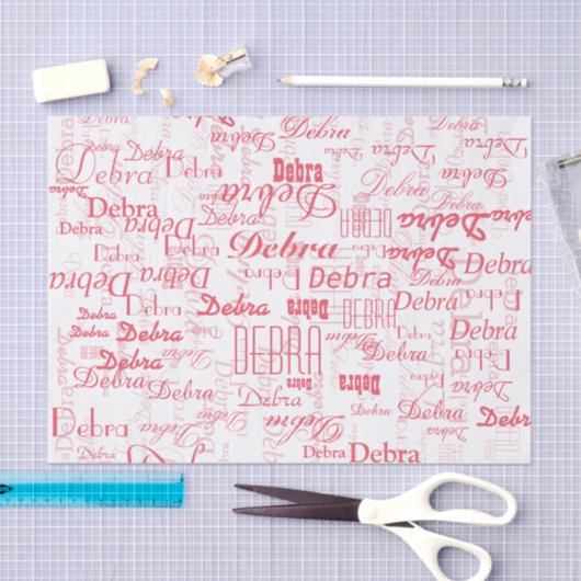 Creativity with personalized name tissuepapier (Craft)