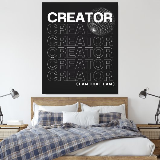 Creator Affirmatie Typografie Canvas Afdruk (Insitu (Slaapkamer))