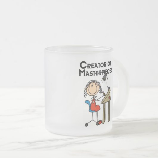 Creator of Masterstuks Tshirts and Gifts Matglas Koffiemok (Voorkant rechts)