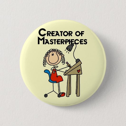 Creator of Masterstuks Tshirts and Gifts Ronde Button 5,7 Cm (Voorkant)