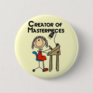 Creator of Masterstuks Tshirts and Gifts Ronde Button 5,7 Cm