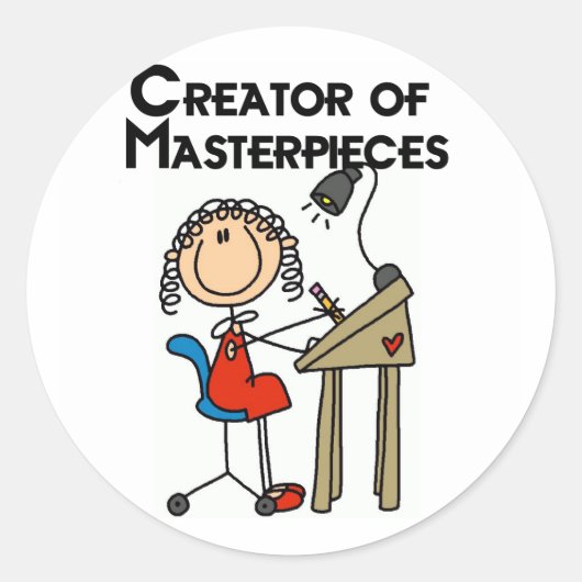 Creator of Masterstuks Tshirts and Gifts Ronde Sticker (Voorkant)