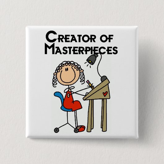 Creator of Masterstuks Tshirts and Gifts Vierkante Button 5,1 Cm (Voorkant)