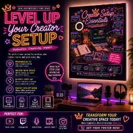 Creator Setup Essentials Neon Poster |