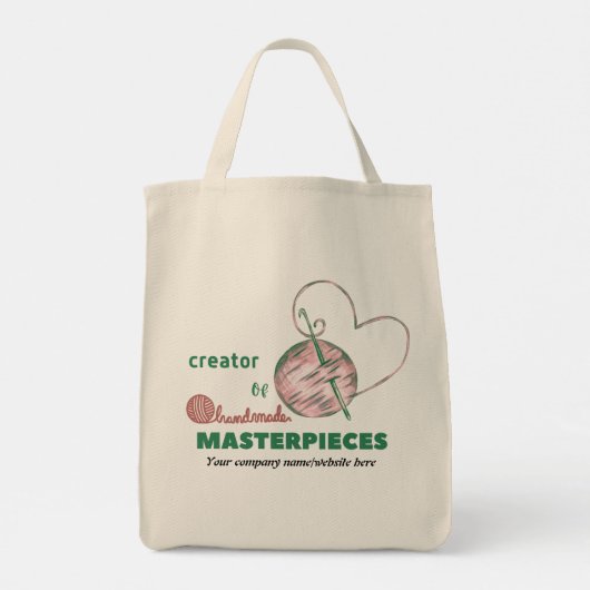 Creator van Handmade Masterpieces Custom Canvas ta Tote Bag (Achterkant)
