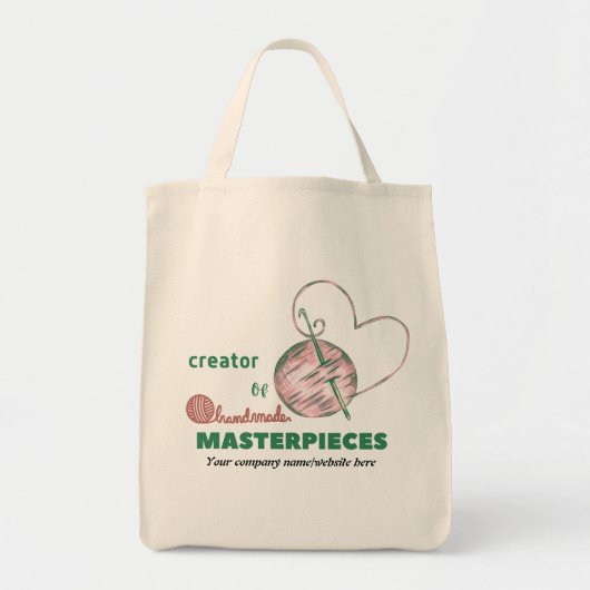 Creator van Handmade Masterpieces Custom Canvas ta Tote Bag (Voorkant)